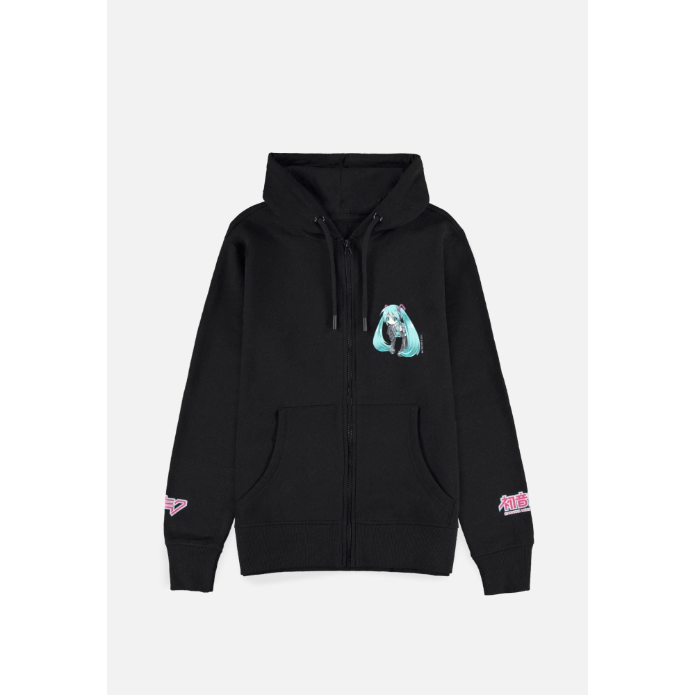 Hatsune Miku - Hatsune Miku Veste zip à capuche - Noir